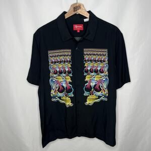 FW22 2022 Supreme NYC Cokney Skull Button Up Short Sleeve Shirt M